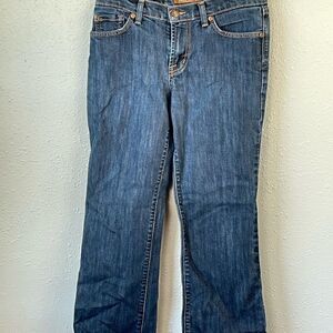 EUC David Kahn Womens Dark Denim Straight Leg Jeans Size 4P
